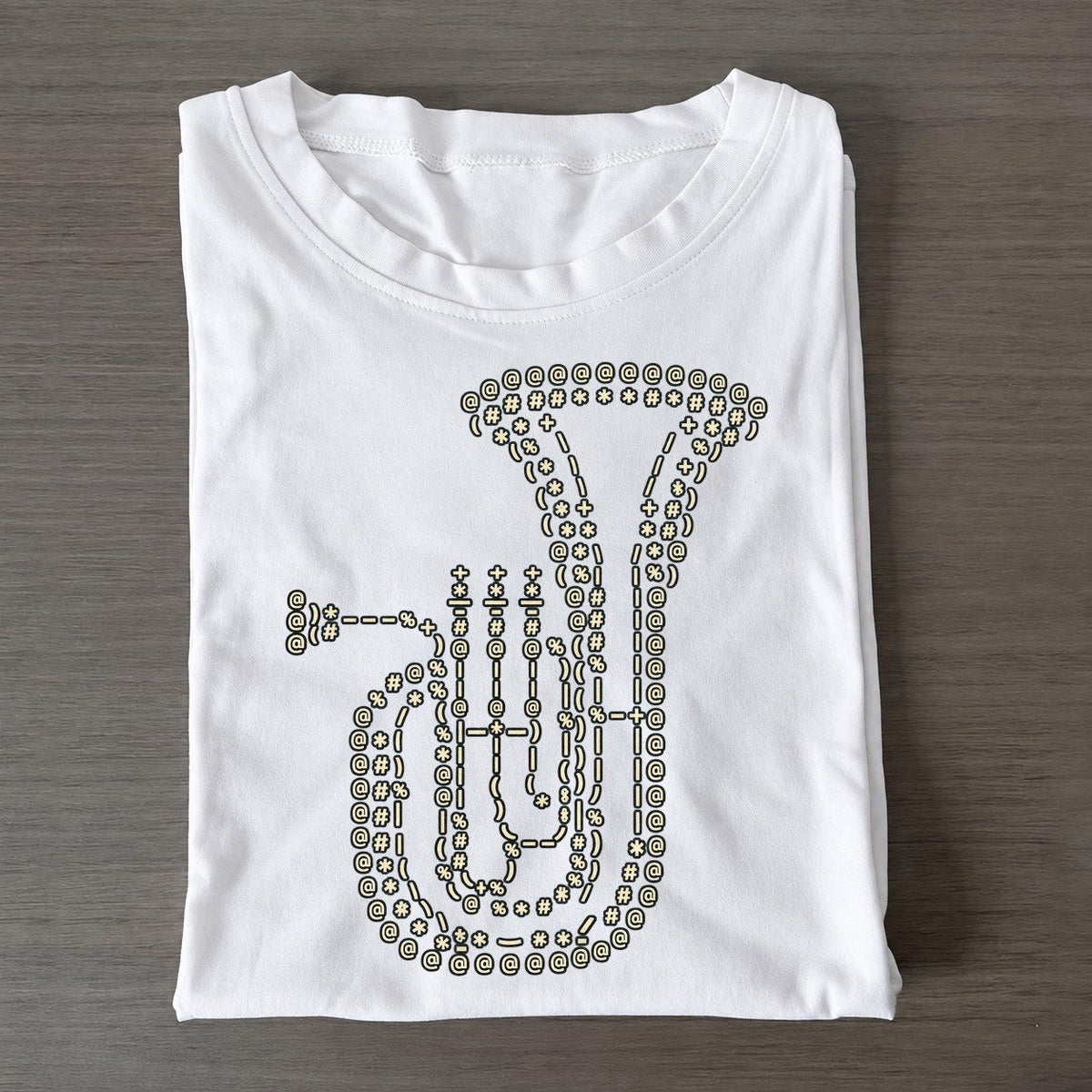 Brass Tuba Curve Classic T-shirt – White