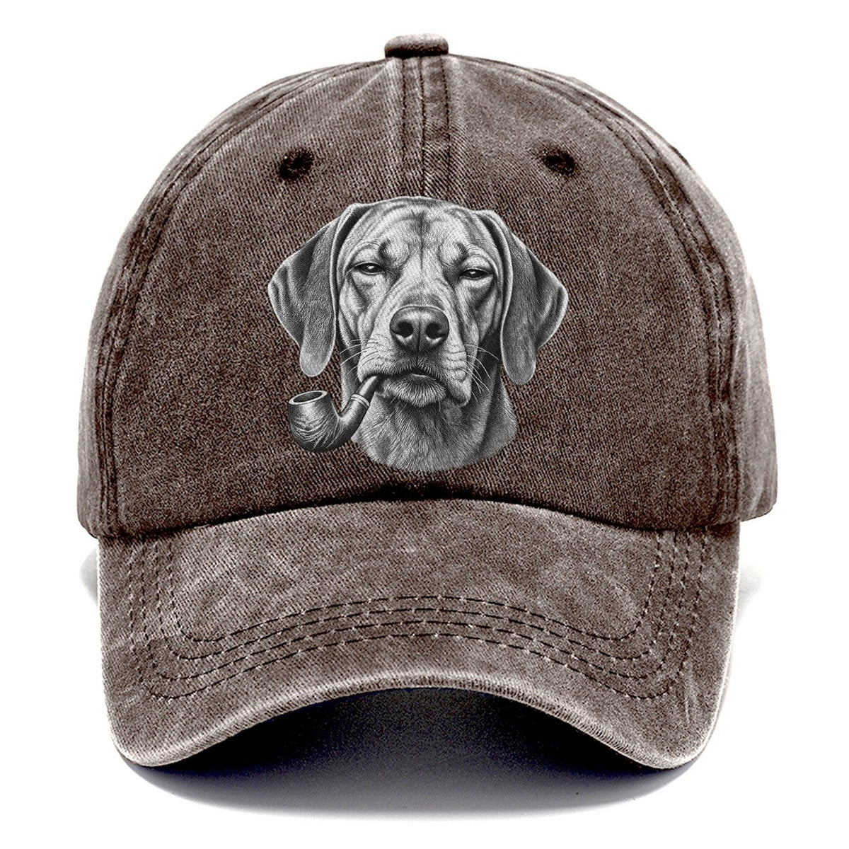 Rhodesian Ridgeback A Classic Tobacco Pipe Smoking Dogs Smoking Dogs Portraits Classic Cap – Brown