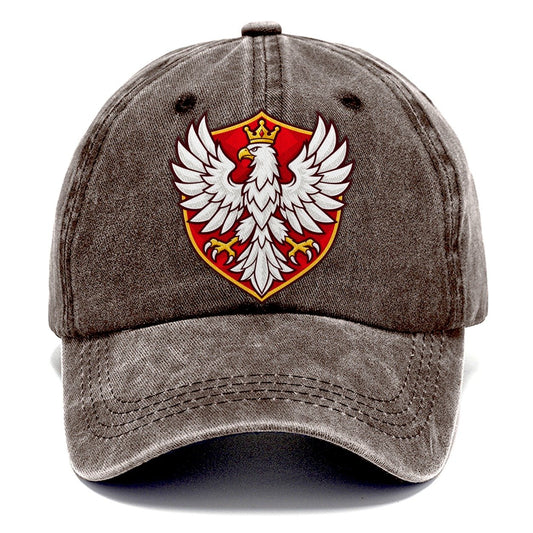 Poland Minimal Emblem Country Logos Classic Cap – Brown