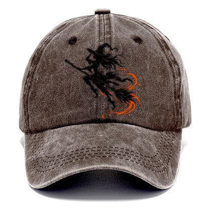 Airborne Witch On A Broom Witch Magic Classic Cap – Brown