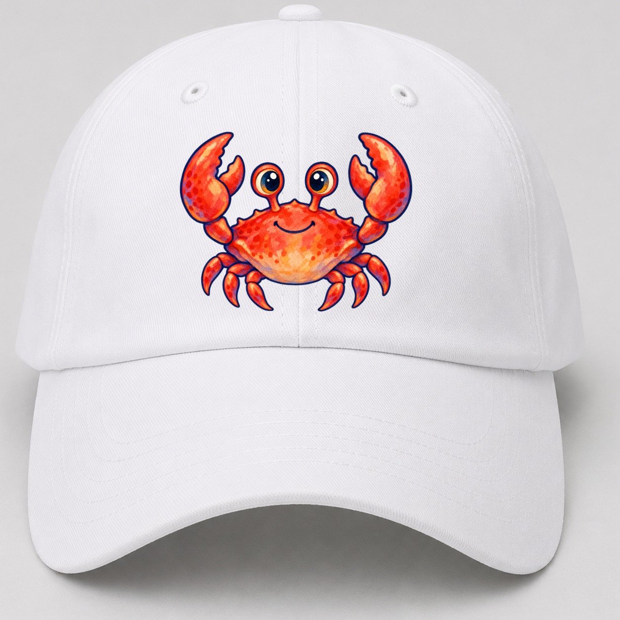 Crab Front Claw Hello Sea Sprite Baseball Cap – White