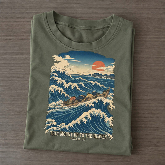 They Mount Up To The Heaven The Great Deep Classic T-shirt – Army Green