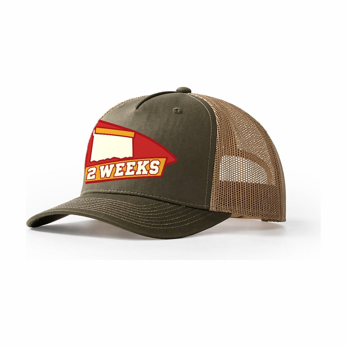 Two Weeks Trucker Hat – Olive Khaki