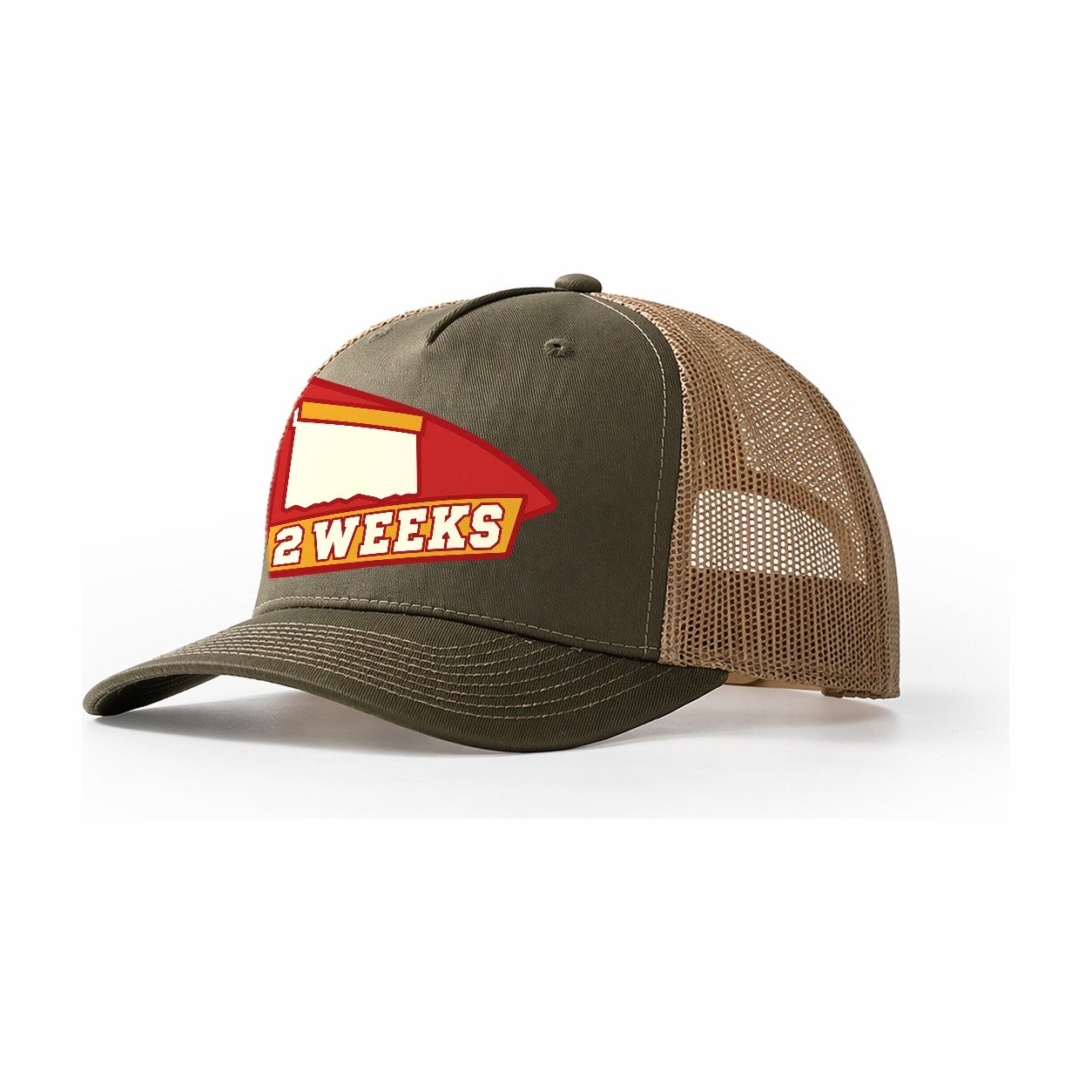 Two Weeks Trucker Hat – Olive Khaki