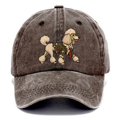One Poodle In Halloween Costume Zombie With A Torn Collar And A Few Patch Stitches Halloween Dog Parade Classic Cap – Brown