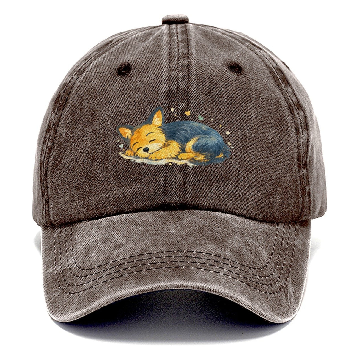 Sleeping Fox Curled Up Classic Cap – Brown