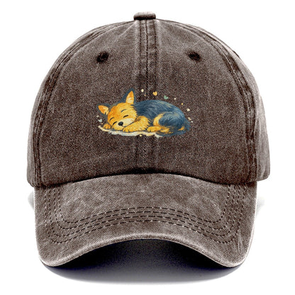 Sleeping Fox Curled Up Classic Cap – Brown