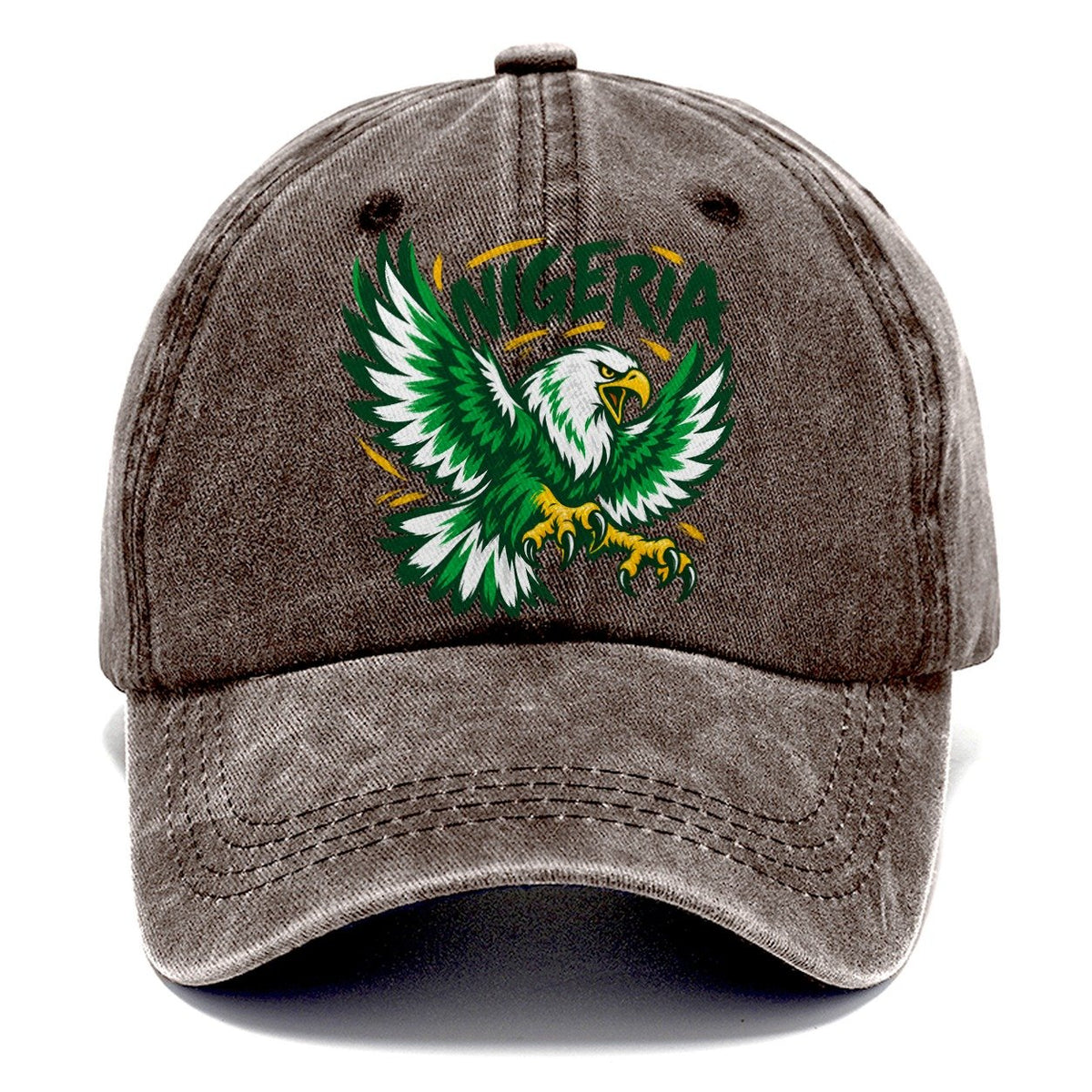 Nigeria Retro Badge Classic Cap – Brown