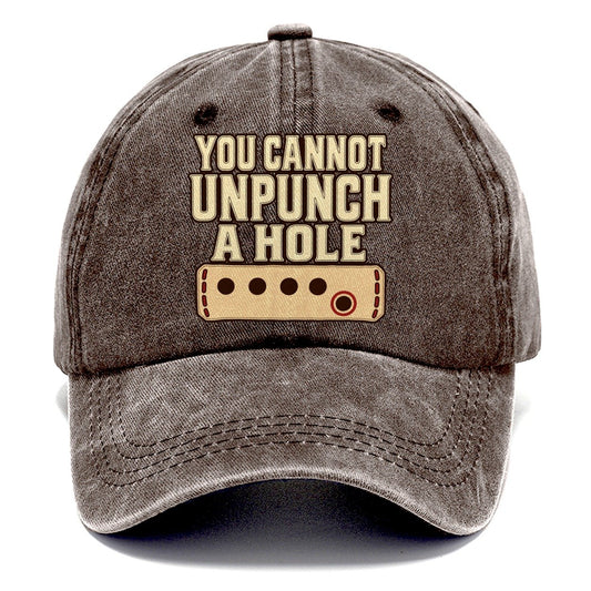 You Cannot Unpunch A Hole Leathercraft Classic Cap – Brown
