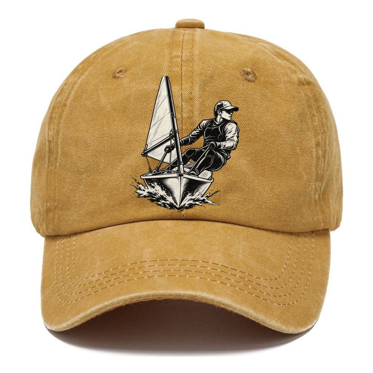 Dinghy Sailor Hiking Out Global Sports Ink Figures Classic Cap – Golden Harvest