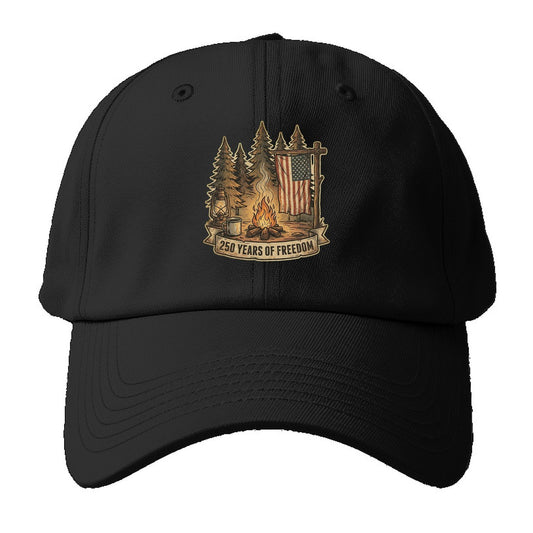 250 Freedom Campfire Baseball Cap – Black