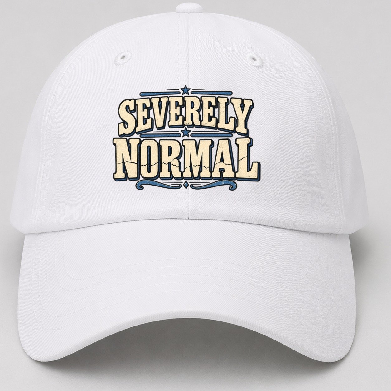 Severely Normal American Wit Baseball Cap – White