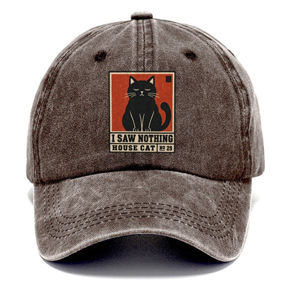 I Saw Nothing Neko Says No Classic Cap – Brown