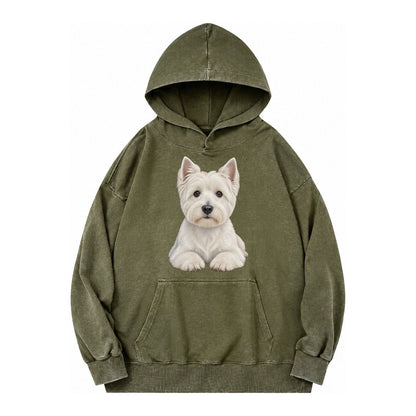 Pickleball Vintage Washed Hoodie – Army Green