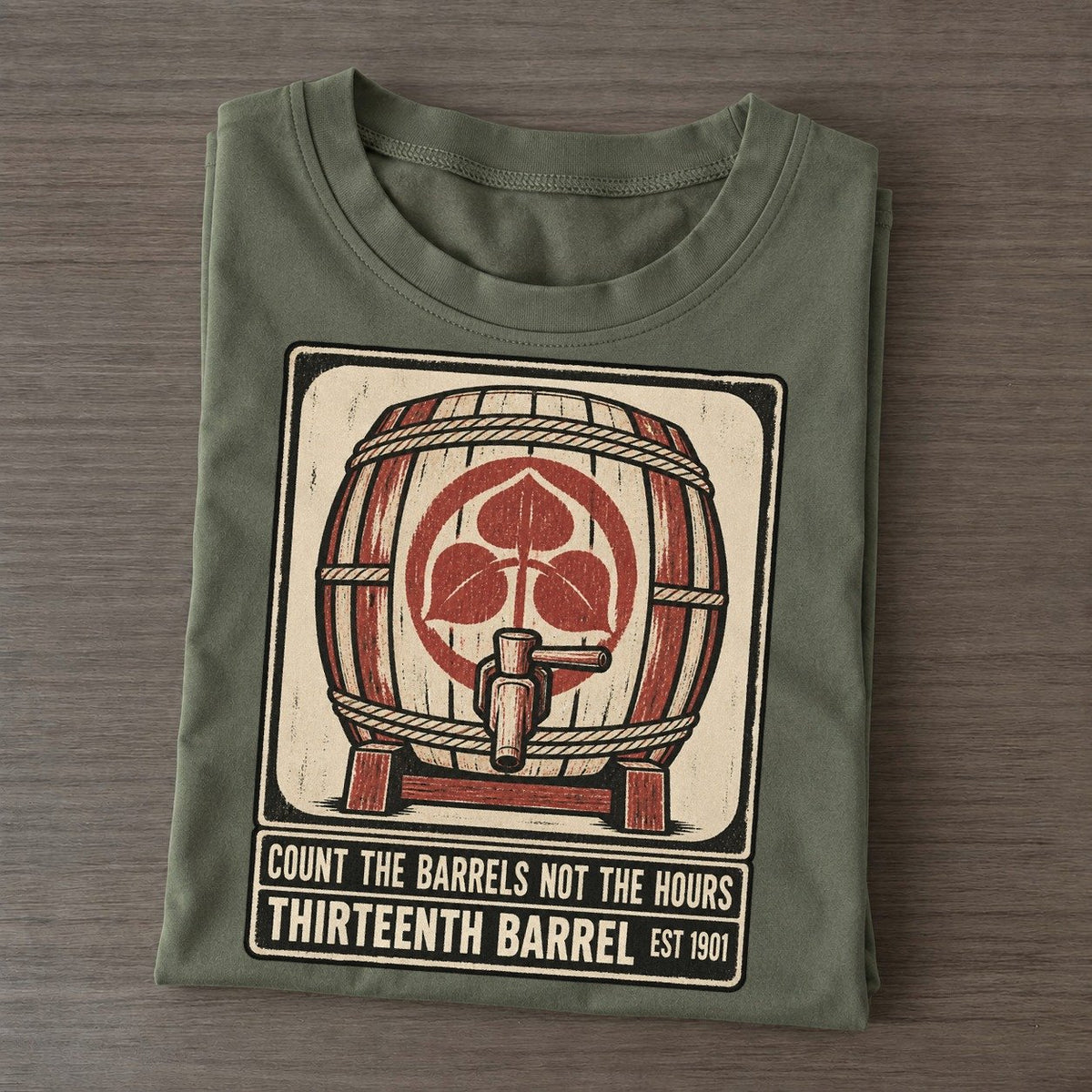 Thirteenth Barrel Izakaya Rules Classic T-shirt – Army Green