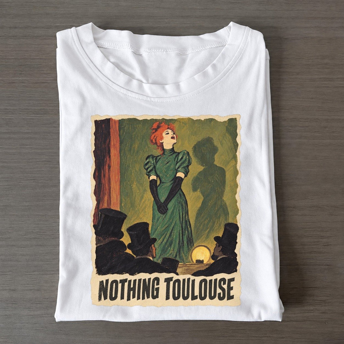 Nothing Toulouse Cabaret Singer Art Pun Classic T-shirt – White