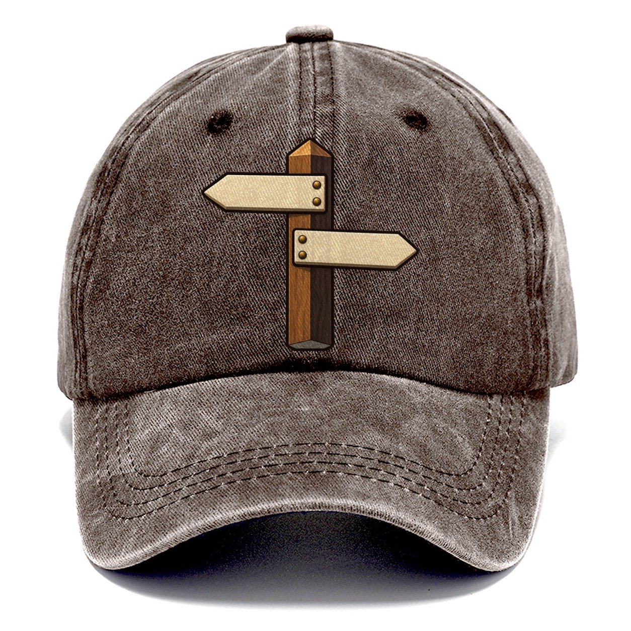 Trail Junction Post Geocaching Classic Cap – Brown