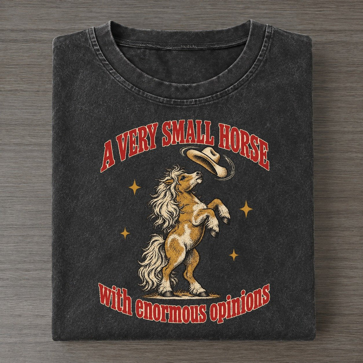 With Enormous Opinions Unhinged Affirmations Vintage T-shirt – Black