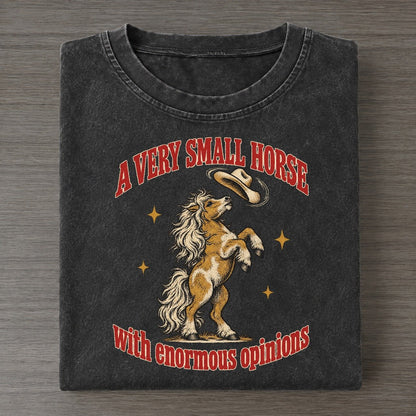 With Enormous Opinions Unhinged Affirmations Vintage T-shirt – Black