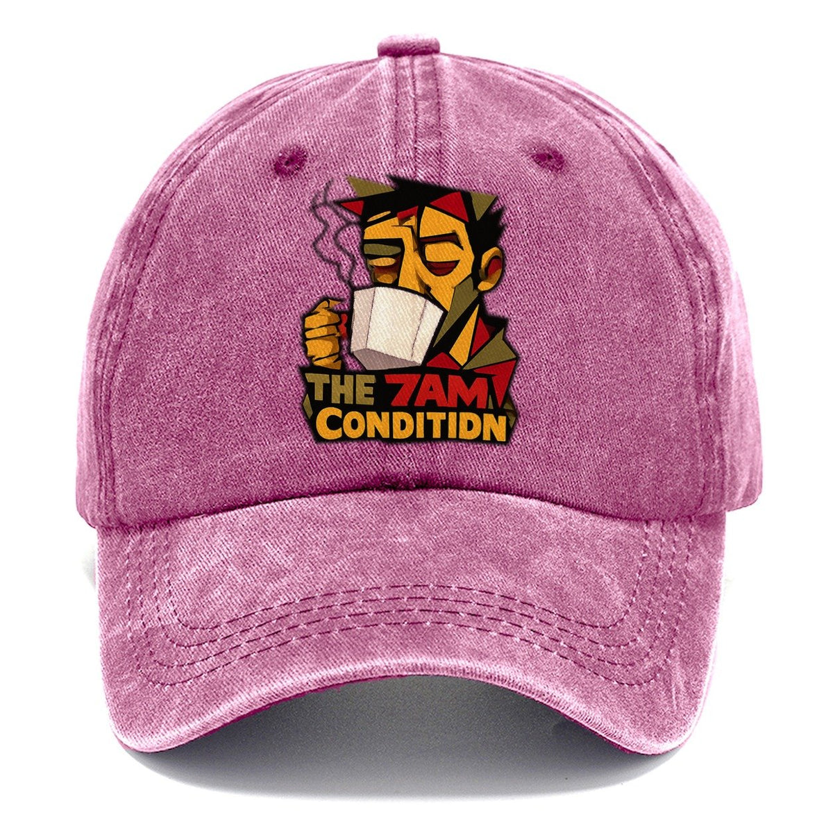 Tired Face Coffee Portrait Classic Cap – Dusty Rose