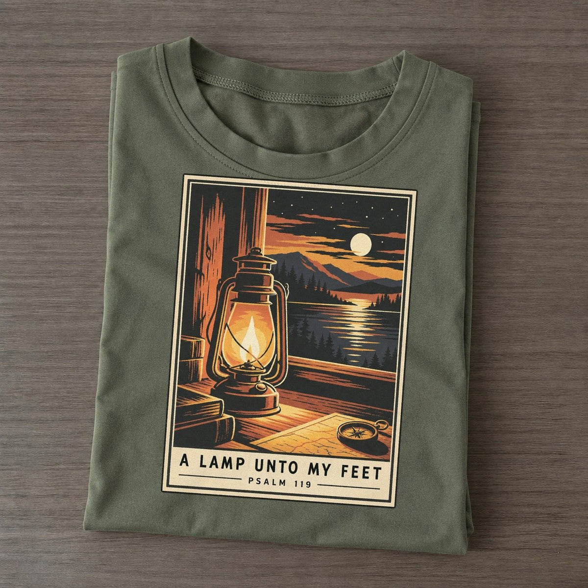 A Lamp Unto My Given Light Classic T-shirt – Army Green