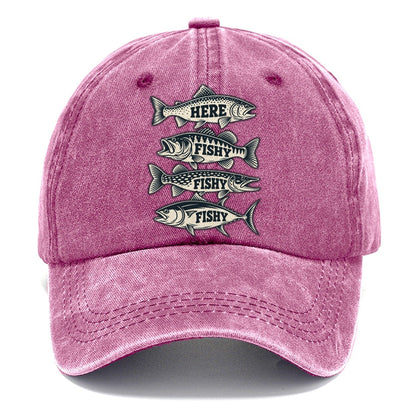 Here Fishy Fishy Stack Fishing Elegant Classic Cap – Dusty Rose