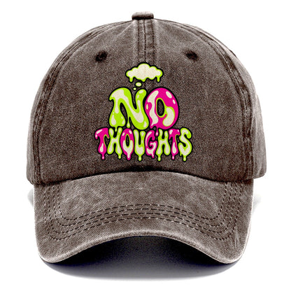 No Thoughts Crazy Styles Classic Cap – Brown