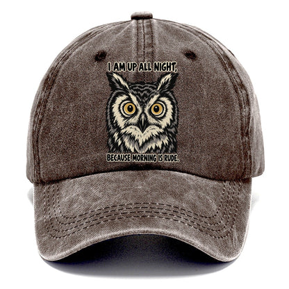 I Am Up All Night Feral Logic Classic Cap – Brown