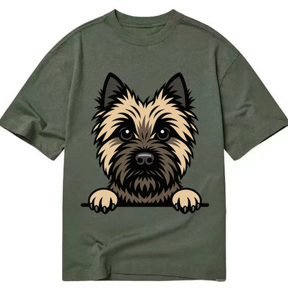 Cairn Terrier Wheaten Colored Pose Classic T-shirt – Army Green