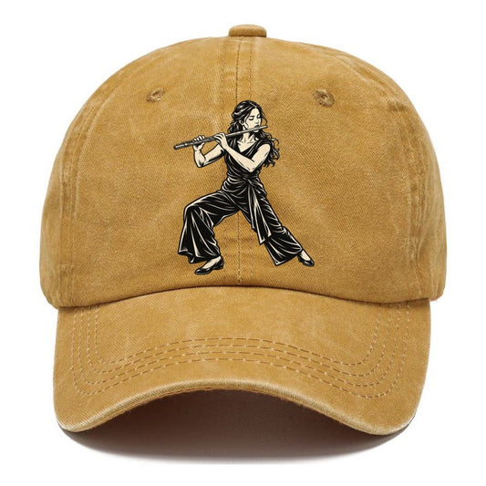 Flutist Floating Melody Global Music Ink Figures Classic Cap – Golden Harvest