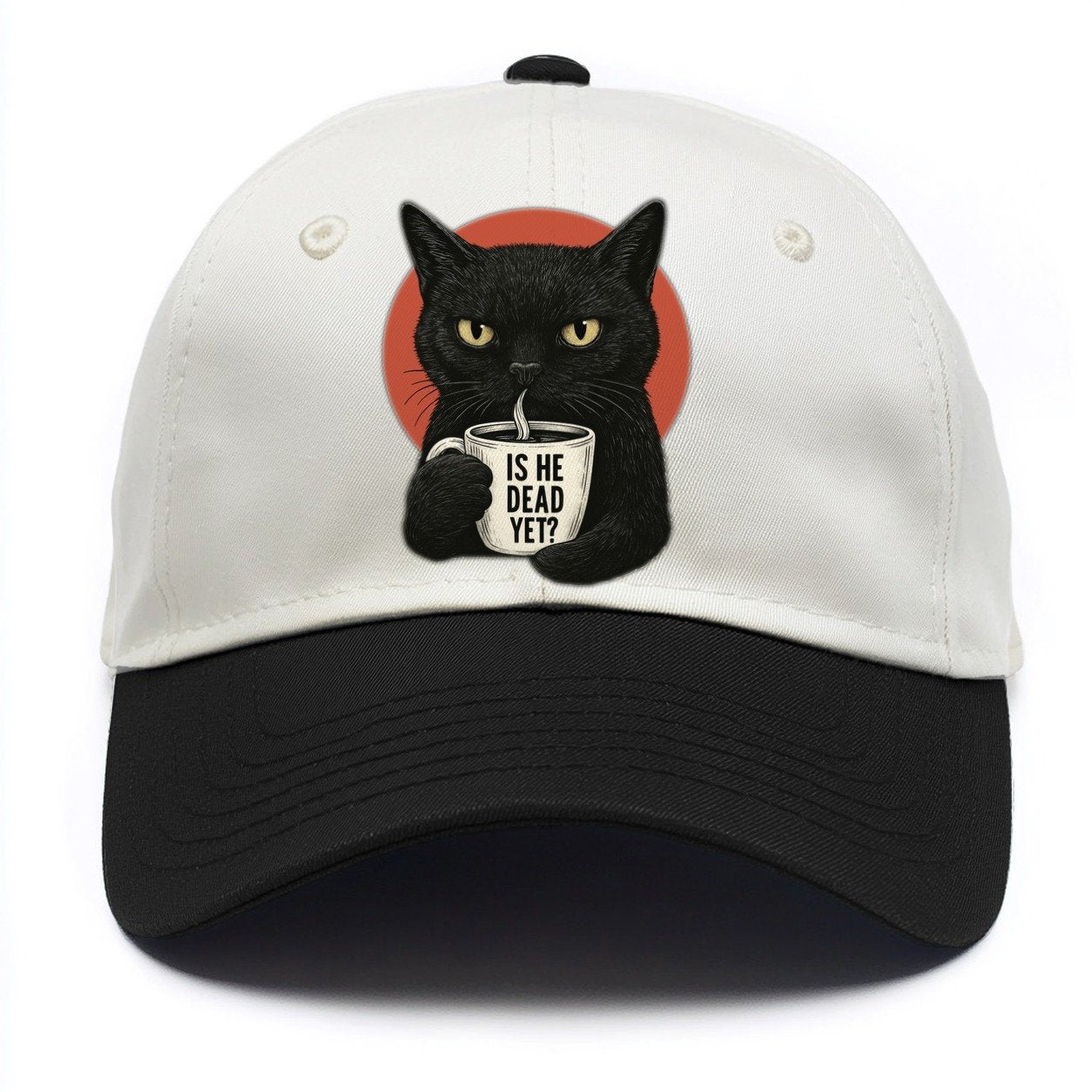 Is He Dead Yet Cat Two Tone Cap – Black