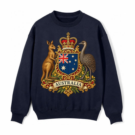 Heritage Coat Badge Fleece Sweatshirt – Navy Blue
