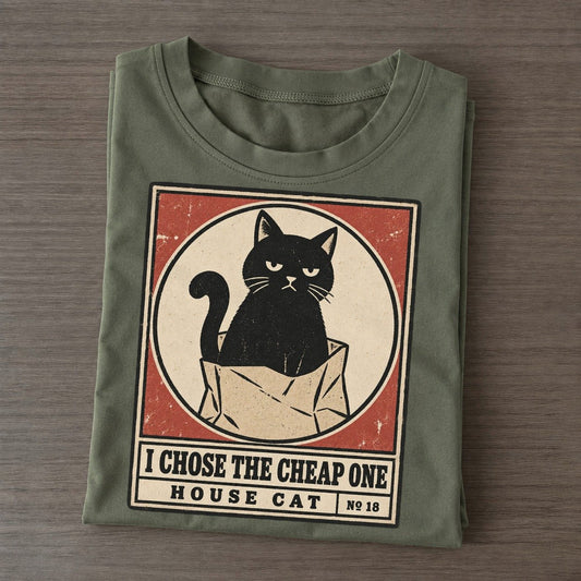 I Chose The Cheap One Neko Says No Classic T-shirt – Army Green