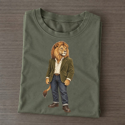 Lion Wardrobe Portrait Wild Wardrobe Portraits Classic T-shirt – Army Green
