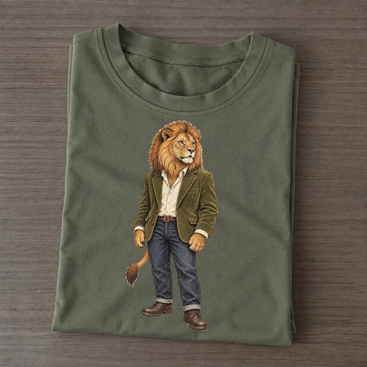 Lion Wardrobe Portrait Wild Wardrobe Portraits Classic T-shirt – Army Green