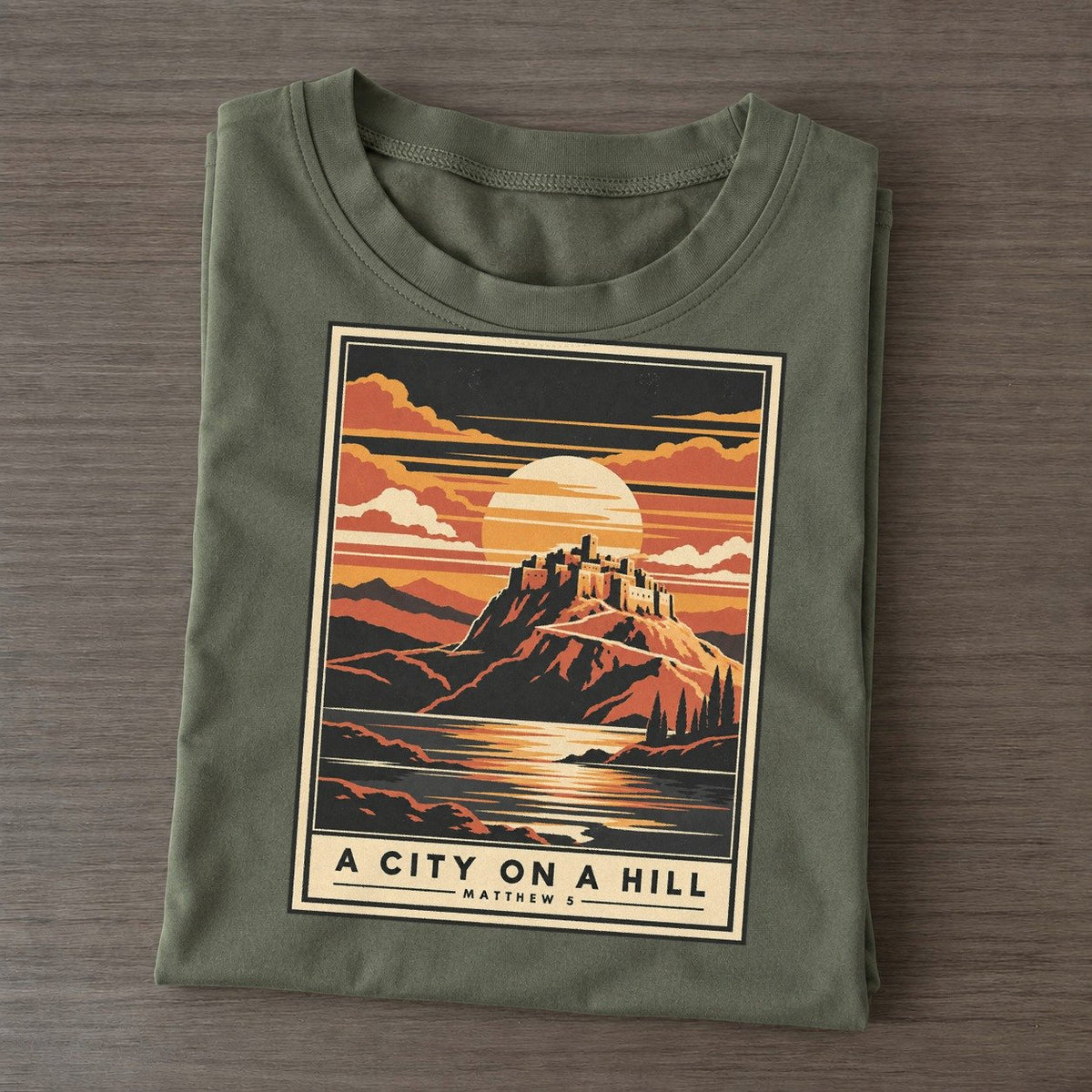 A City On A Given Light Classic T-shirt – Army Green