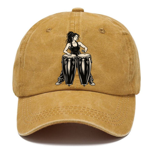 Conga Player Alternating Hands Global Music Ink Figures Classic Cap – Golden Harvest