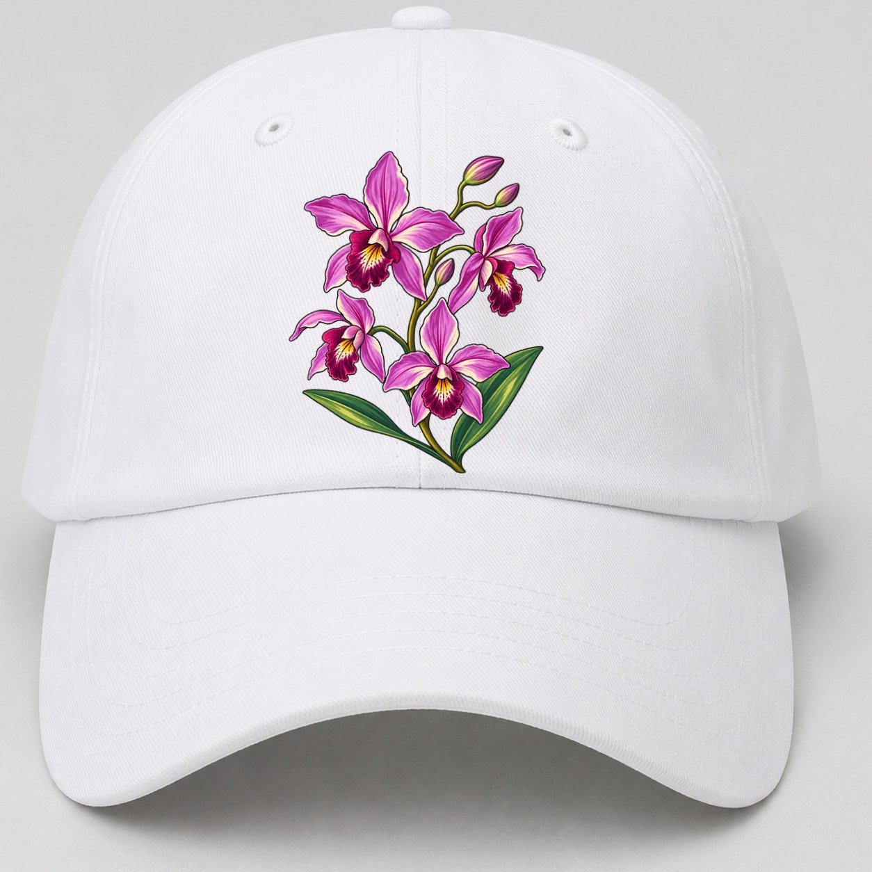 Queensland Cooktown Orchid Australia Cultural Icons Baseball Cap – White