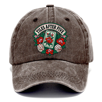 Tiles After Five Mahjong Game Night Classic Cap – Brown