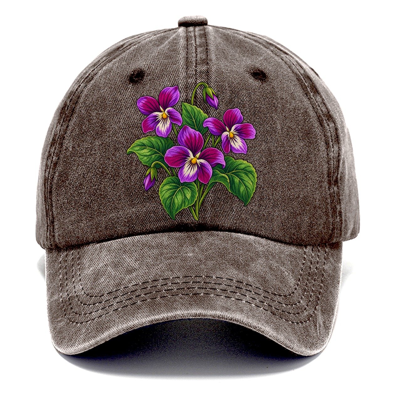 New Brunswick Purple Violet Canada Cultural Icons Classic Cap – Brown