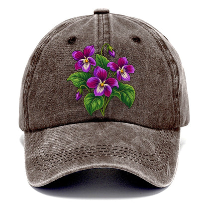 New Brunswick Purple Violet Canada Cultural Icons Classic Cap – Brown
