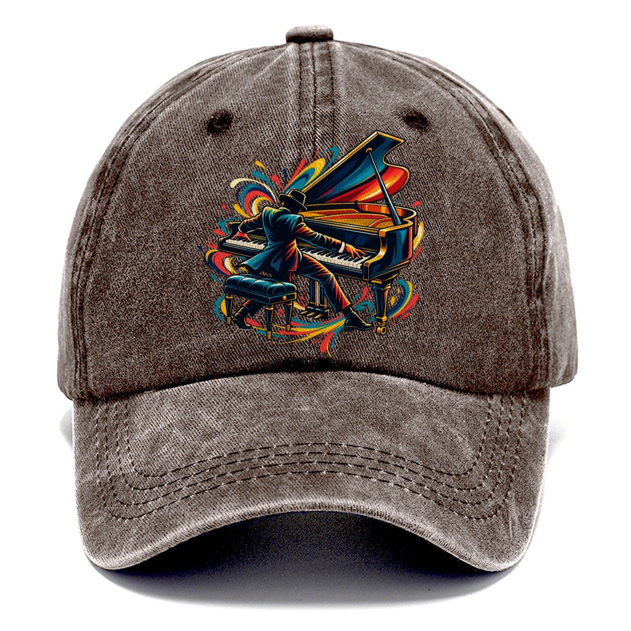 Grand Piano Icon Music Instruments Classic Cap – Brown