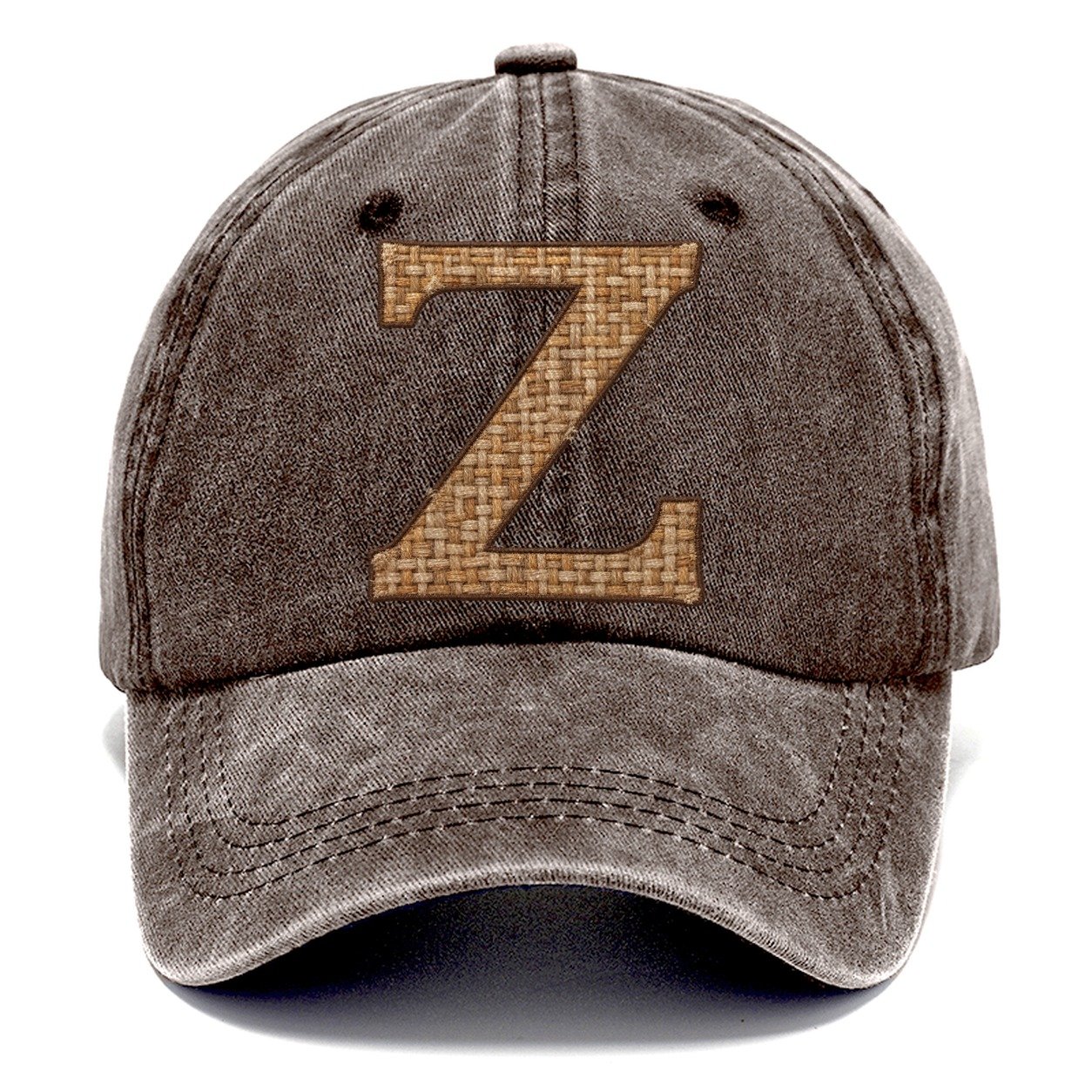Woven Tweed Z Monogram Classic Cap – Brown