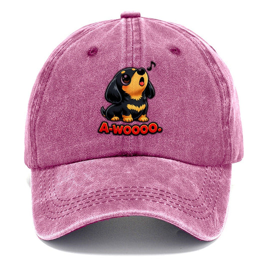 Dachshund Tiny Dignified Howl Classic Cap – Dusty Rose
