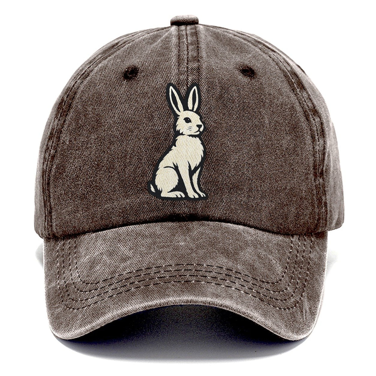 Cream Rabbit Profile Classic Cap – Brown