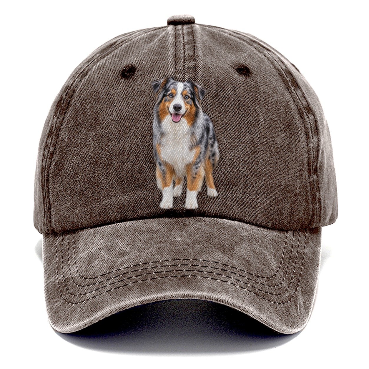 Australian Shepherd Standing Top Breeds Classic Cap – Brown