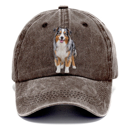Australian Shepherd Standing Top Breeds Classic Cap – Brown