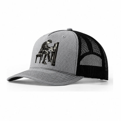 Pianist Strong Chord Global Music Ink Figures Trucker Hat – Sport Grey Black