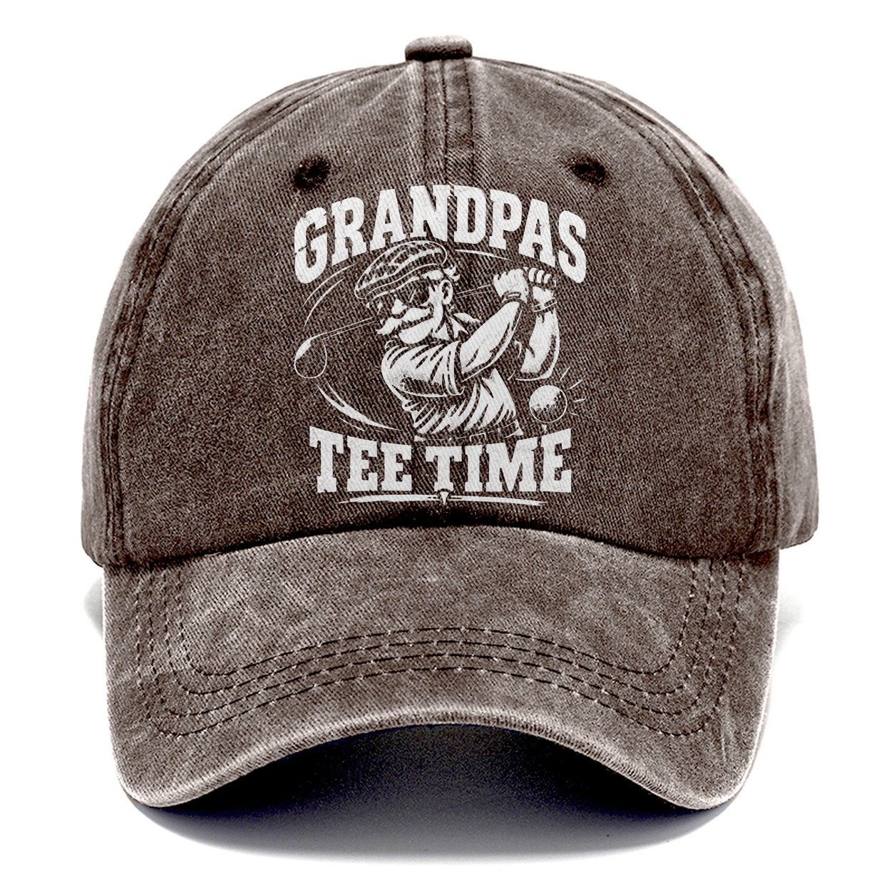 Grandpas Tee Time Golf Life Classic Cap – Brown
