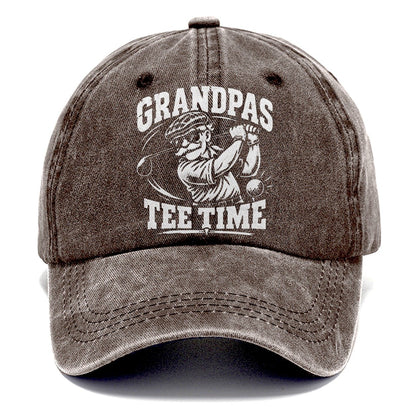 Grandpas Tee Time Golf Life Classic Cap – Brown